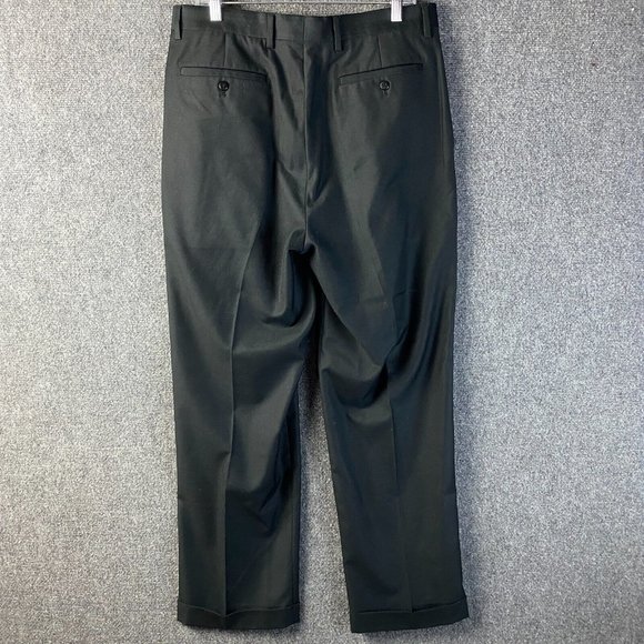 Louis Raphael Tailored Dress Pants 34/30 Men's Polyester Wool Adults Black - Picture 6 of 9
